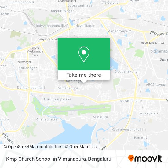 Kmp Church School in Vimanapura map
