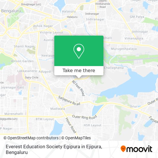 Everest Education Society Egipura in Ejipura map