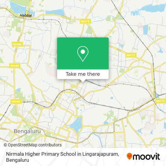 Nirmala Higher Primary School in Lingarajapuram map