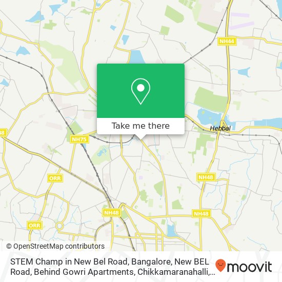 STEM Champ in New Bel Road, Bangalore, New BEL Road, Behind Gowri Apartments, Chikkamaranahalli, Do map