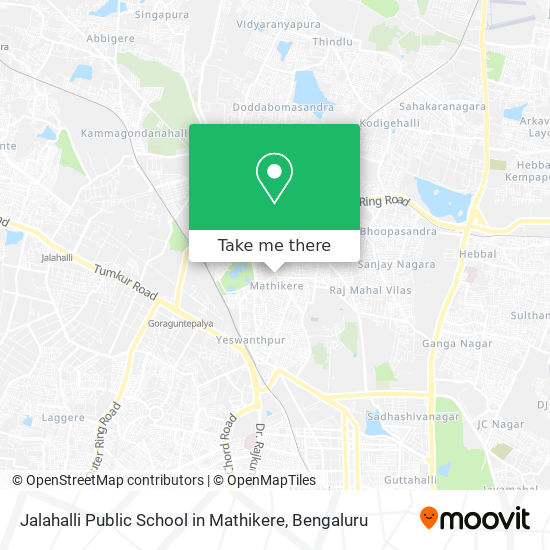 Jalahalli Public School in Mathikere map