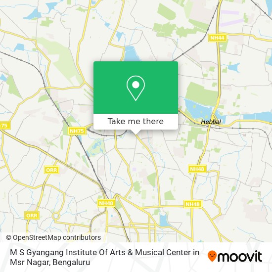 M S Gyangang Institute Of Arts & Musical Center in Msr Nagar map