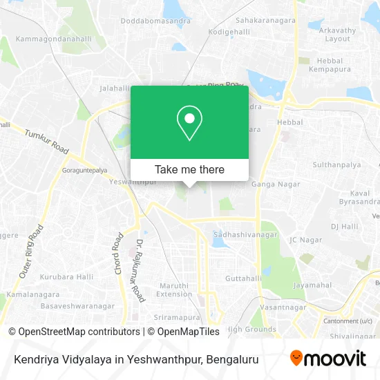 Kendriya Vidyalaya in Yeshwanthpur map