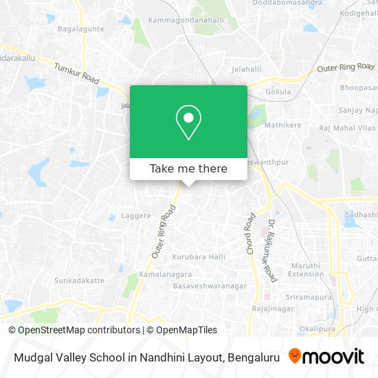 Mudgal Valley School in Nandhini Layout map