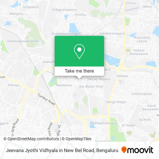 Jeevana Jyothi Vidhyala in New Bel Road map