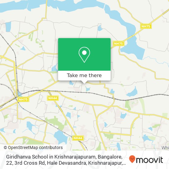Giridhanva School in Krishnarajapuram, Bangalore, 22, 3rd Cross Rd, Hale Devasandra, Krishnarajapur map