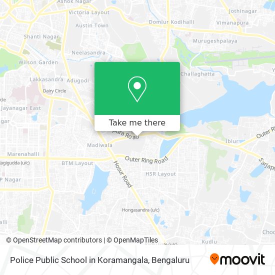 Police Public School in Koramangala map