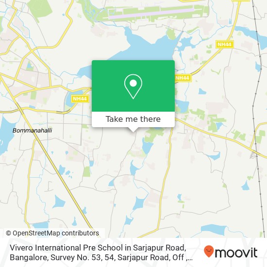 Vivero International Pre School in Sarjapur Road, Bangalore, Survey No. 53, 54, Sarjapur Road, Off map