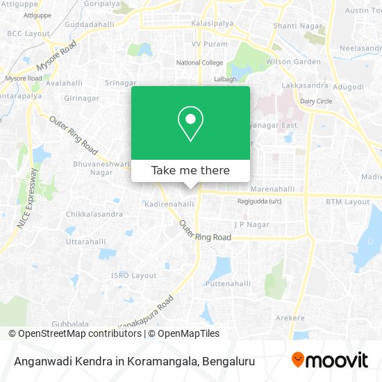 Anganwadi Kendra in Koramangala map