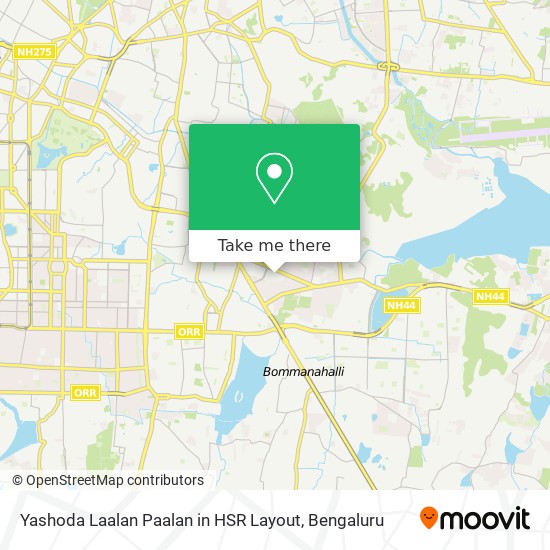 Yashoda Laalan Paalan in HSR Layout map