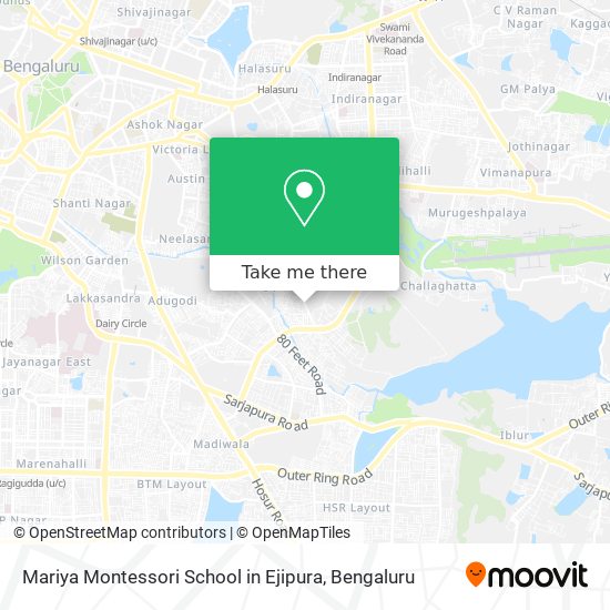 Mariya Montessori School in Ejipura map
