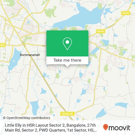 Little Elly in HSR Layout Sector 2, Bangalore, 27th Main Rd, Sector 2, PWD Quarters, 1st Sector, HS map