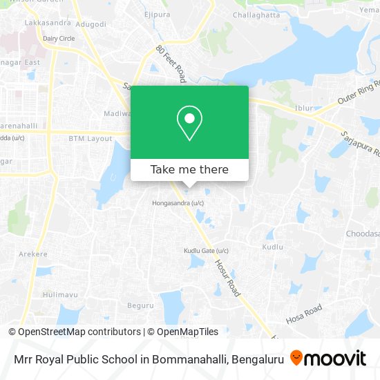 Mrr Royal Public School in Bommanahalli map