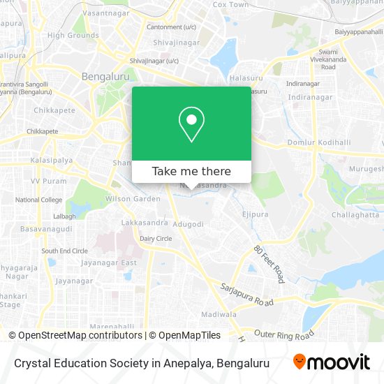 Crystal Education Society in Anepalya map