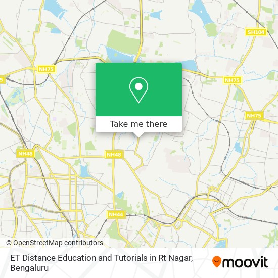 ET Distance Education and Tutorials in Rt Nagar map