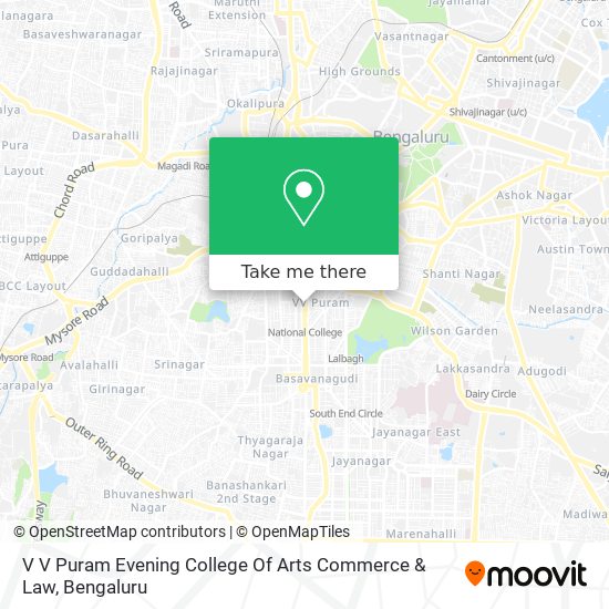 V V Puram Evening College Of Arts Commerce & Law map