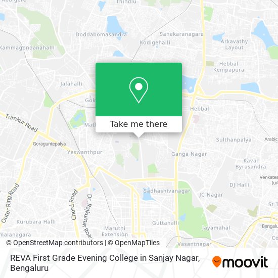REVA First Grade Evening College in Sanjay Nagar map