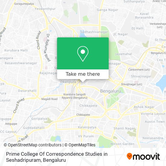 Prime College Of Correspondence Studies in Seshadripuram map