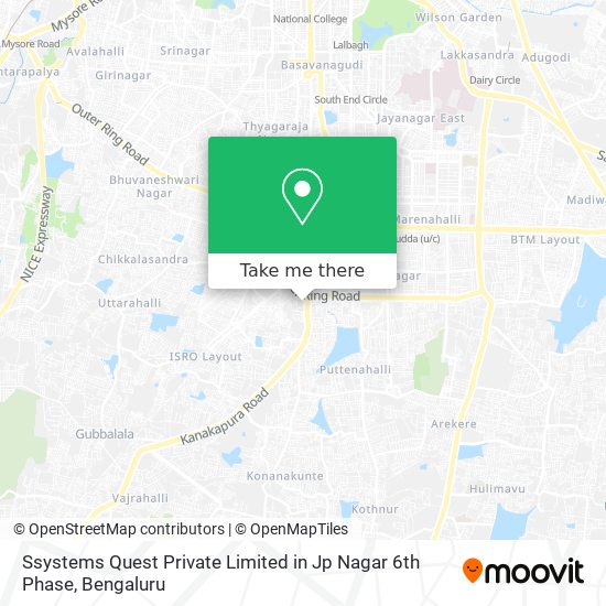 Ssystems Quest Private Limited in Jp Nagar 6th Phase map