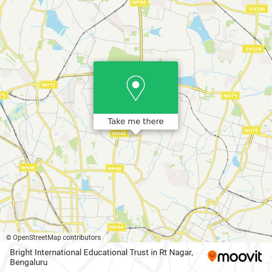 Bright International Educational Trust in Rt Nagar map