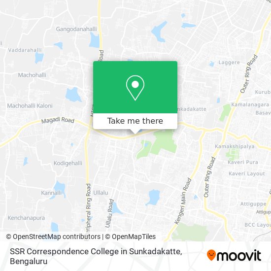 SSR Correspondence College in Sunkadakatte map
