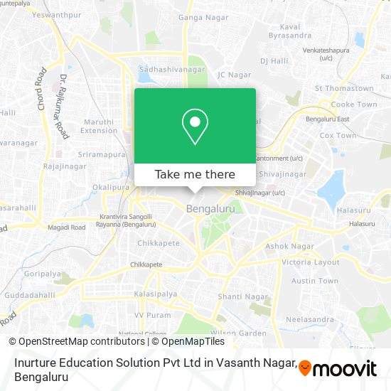 Inurture Education Solution Pvt Ltd in Vasanth Nagar map