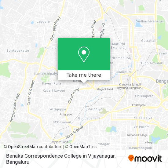Benaka Correspondence College in Vijayanagar map