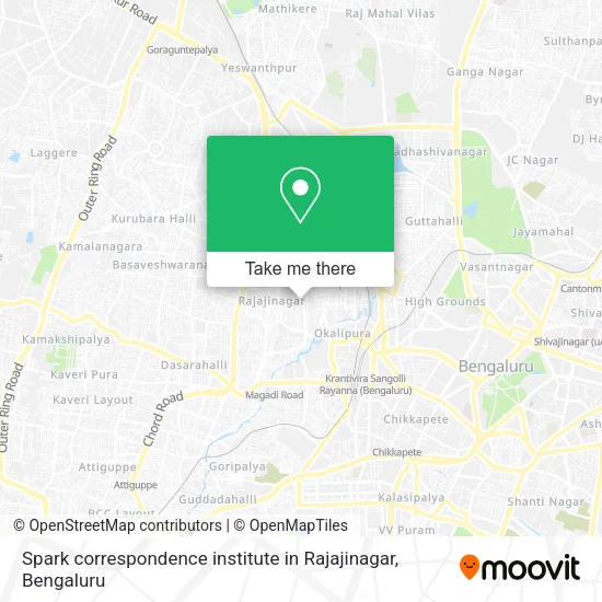 Spark correspondence institute in Rajajinagar map