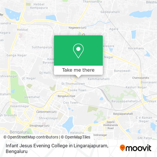 Infant Jesus Evening College in Lingarajapuram map