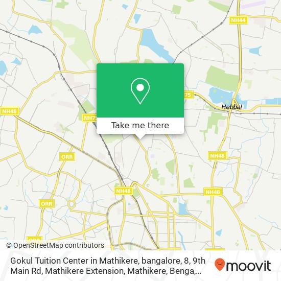 Gokul Tuition Center in Mathikere, bangalore, 8, 9th Main Rd, Mathikere Extension, Mathikere, Benga map