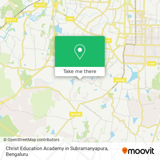 Christ Education Academy in Subramanyapura map