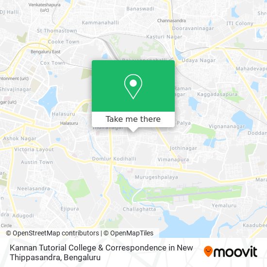 Kannan Tutorial College & Correspondence in New Thippasandra map