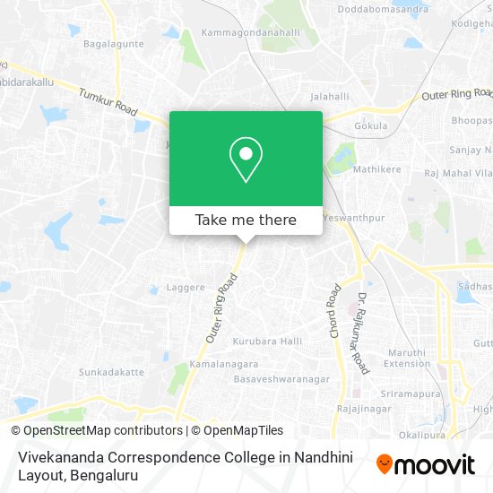 Vivekananda Correspondence College in Nandhini Layout map