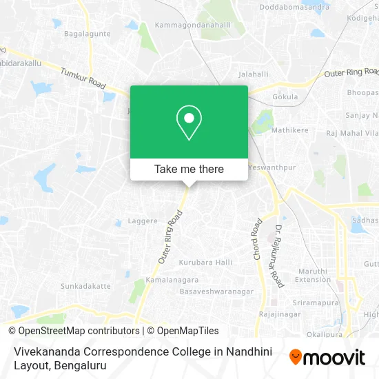 Vivekananda Correspondence College in Nandhini Layout map