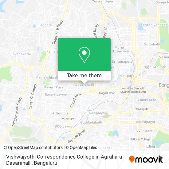 Vishwajyothi Correspondence College in Agrahara Dasarahalli map