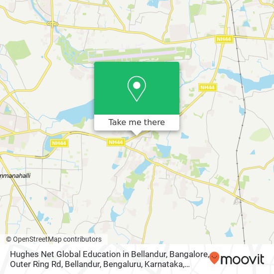 Hughes Net Global Education in Bellandur, Bangalore, Outer Ring Rd, Bellandur, Bengaluru, Karnataka map