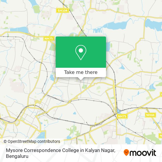 Mysore Correspondence College in Kalyan Nagar map