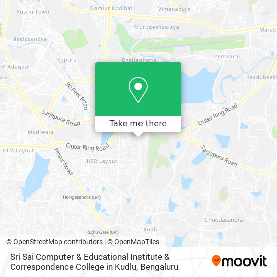 Sri Sai Computer & Educational Institute & Correspondence College in Kudlu map