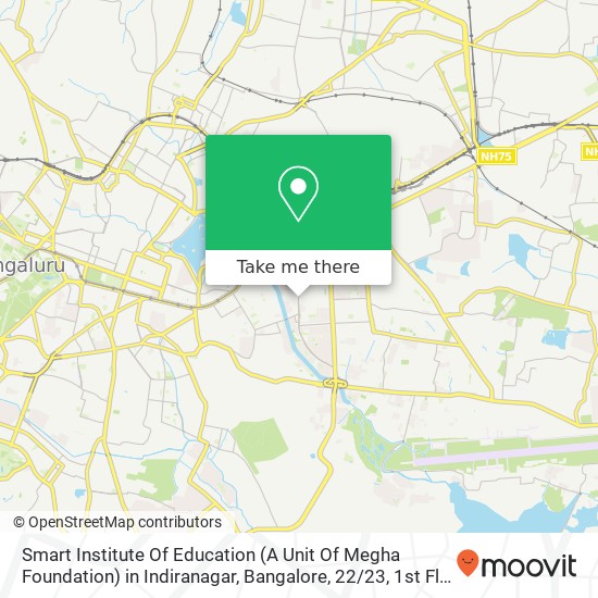 Smart Institute Of Education (A Unit Of Megha Foundation) in Indiranagar, Bangalore, 22 / 23, 1st Flo map
