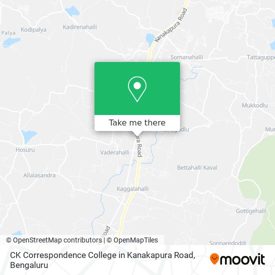 CK Correspondence College in Kanakapura Road map