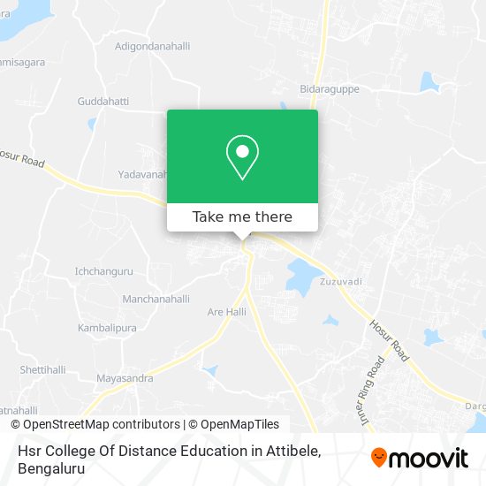 Hsr College Of Distance Education in Attibele map