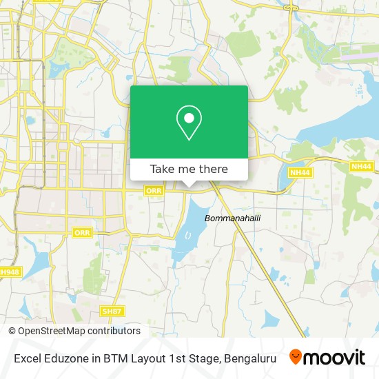 Excel Eduzone in BTM Layout 1st Stage map