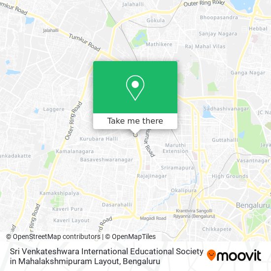 Sri Venkateshwara International Educational Society in Mahalakshmipuram Layout map