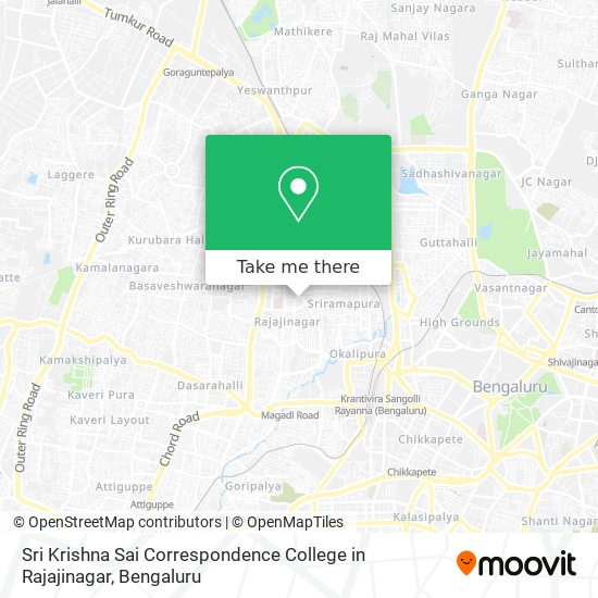 Sri Krishna Sai Correspondence College in Rajajinagar map