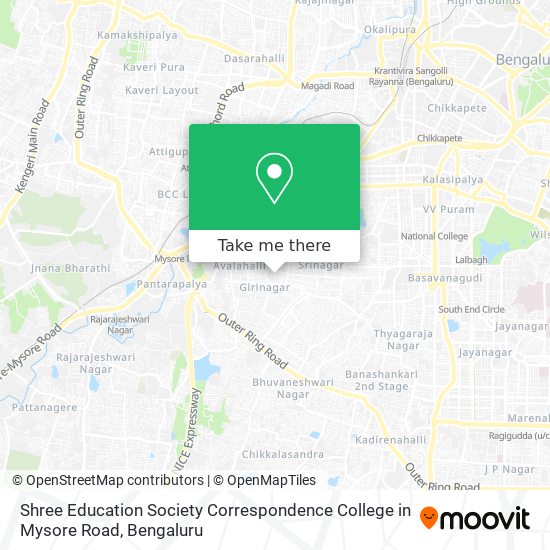 Shree Education Society Correspondence College in Mysore Road map