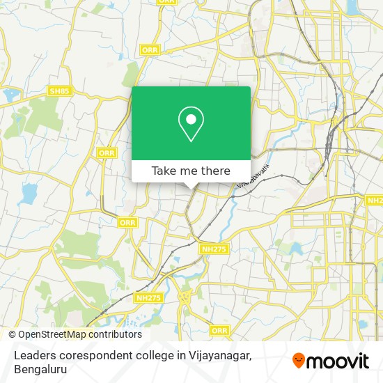 Leaders corespondent college in Vijayanagar map