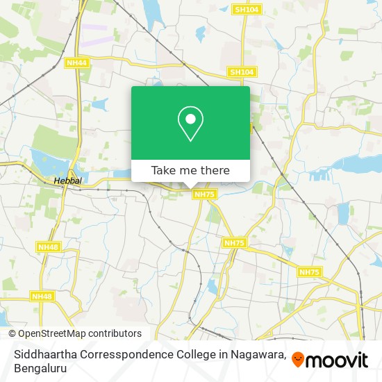 Siddhaartha Corresspondence College in Nagawara map