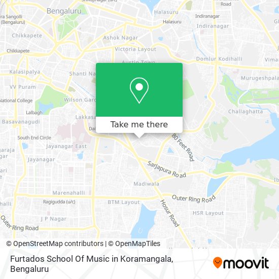 Furtados School Of Music in Koramangala map