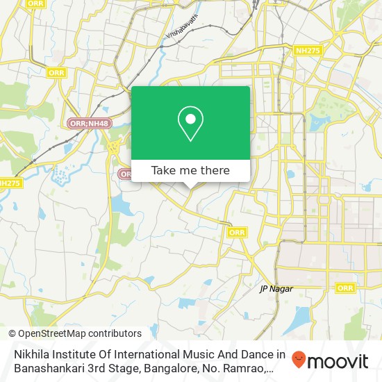 Nikhila Institute Of International Music And Dance in Banashankari 3rd Stage, Bangalore, No. Ramrao map