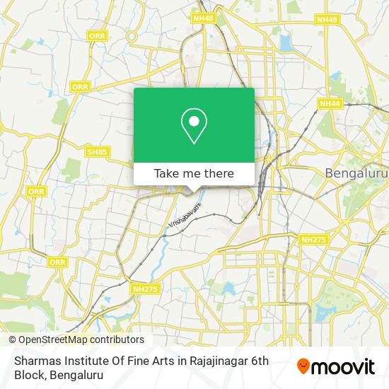 Sharmas Institute Of Fine Arts in Rajajinagar 6th Block map